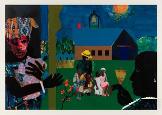 After Romare Bearden
(American, 1911-1988)
School Bell Time, 1996