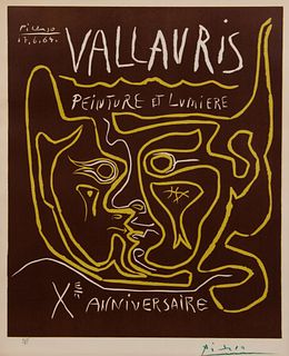 Pablo Picasso
(Spanish, 1881-1973)
Vallauris. Peinture et Lumiere. Xe Anniversaire, 1964