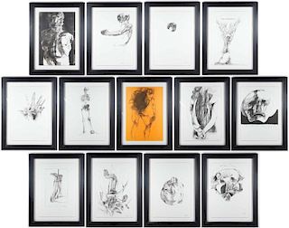 Leonard Baskin, "Ars Anatomica", 13 Lithographs