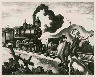 Thomas Hart Benton
(American, 1889-1975)
Slow Train Through Arkansas, 1941