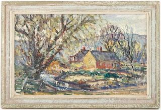 Joseph Wilfrid Lalonde 1949 Oil, "Whiskey Creek"