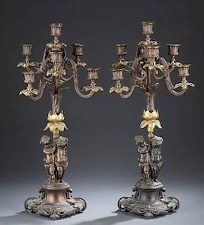 Louis XV style pair of candelabras