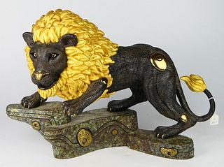TIEFENG JIANG (B.1938) ORIGINAL CAST BRONZE LION