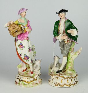 PAIR OF ANTIQUE FRENCH PERIOD PORCELAIN FIGURINES