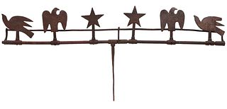 A RACK OF SHEET IRON SILHOUETTE GALLERY TARGETS