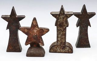 A COLLECTION OF VARIOUS FIGURAL STAR KNOCKDOWN TARGETS