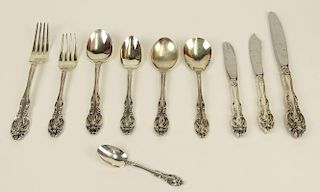 Beautiful One Hundred Forty-Five (145) Piece Gorham Sterling Silver "La Scala" Flatware Set.