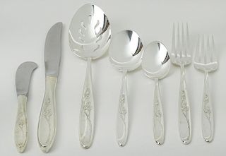 Thirty-one (31) piece Towle sterling silver partial flatware service.