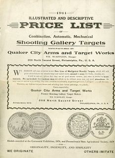 QUAKER CITY SHOOTING GALLERY TRADE CATALOGS, 1890-1911