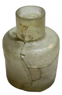 Ancient Islamic Cut Glass Jar Ca. 7th-8th cent AD