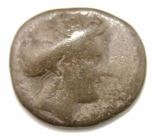 Chalkis, Euboia. AR Drachm (17 mm, 3.30 g), c. 338-308