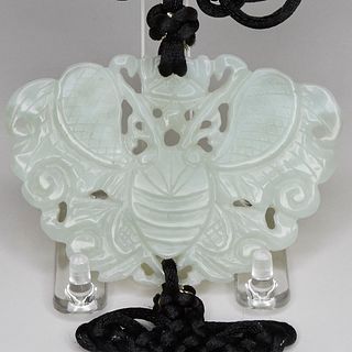 Chinese Jade Butterfly Carving