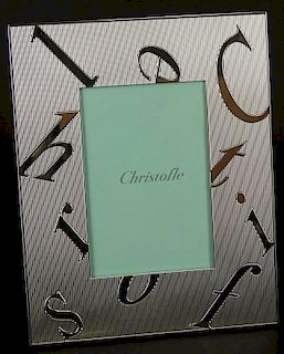 Christofle Silver Plate "Logo" Picture Frame.