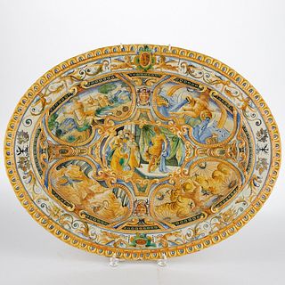 Italian Urbino Majolica Platter