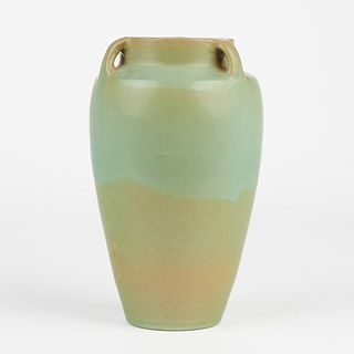Rhead Santa Barbara Matte Green 3-HDLD Vase - 11 inches