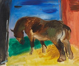 Cameron Booth Chestnut Horse Oil on Canvas