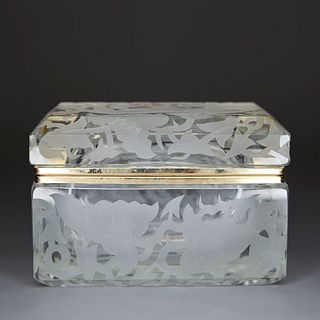 Marialyce Hawke Etched Glass Jewelry Box