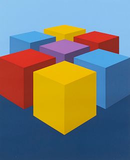 Marko Spalatin "Cube Group" Op-Art Serigraph