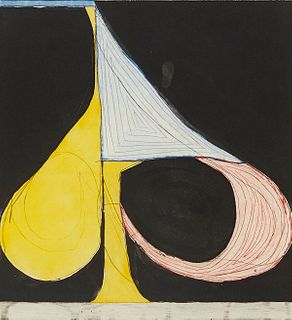 Richard Diebenkorn "Tri-Color Spade" Aquatint & Etching