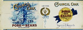 Original Art for Council Oak Pork & Beans Can Label