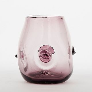 Blenko Hand Made Amethyst Glass Vase 1958-61