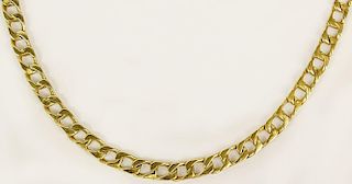 Vintage 14 karat yellow gold Cuban link necklace.