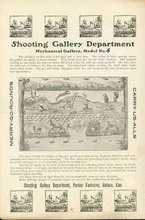 A C.W. PARKER SHOOTING GALLERY ADVERTISING BROADSIDE