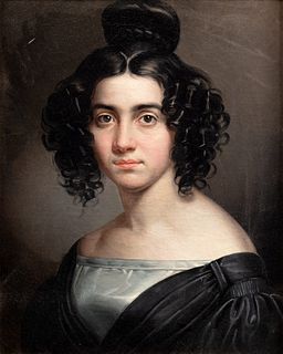 Scuola italiana, secolo XIX - Half-length portrait of a gentlewoman