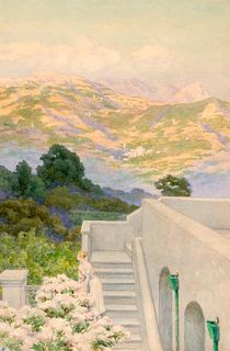 Ettore Ferrari (Roma 1845-1929)  - Pair of summer views