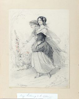 Henri-Guillaume Schlesinger (Francoforte sul Meno 1814-Neuilly-sur-Seine 1893)  - The walk among the flowers