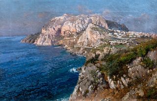 Enrico Gargiulo (Sorrento 1881-1948)  - View of Capri