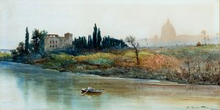 Ettore Roesler Franz (Roma 1845-1907)  - Pair of Roman views