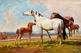 Frank Cowley (scuola inglese inizi del XX secolo) - The foals, 1913