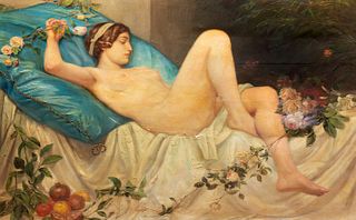 Scuola italiana inizi del XX secolo - Nude of a young woman