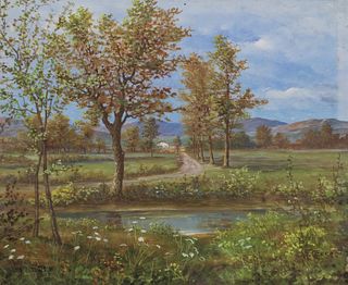 G. Cecconi (Scuola italiana XIX - XX secolo) - Pair of spring landscapes