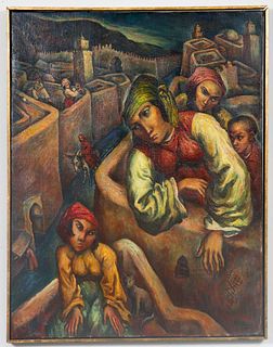Martin Baer "Fez Morocco" Oil on Canvas