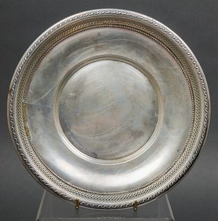 Gorham Sterling Silver Plate with Pierced Rim