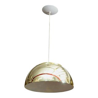 Verner Panton Style Brass Half-Globe Pendant Light