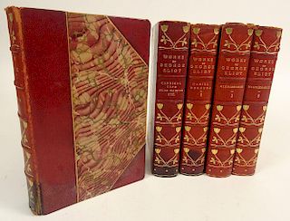 Antique Books The Writing of George Eliot Five (5) Assorted Volumes.