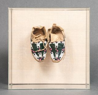 Arapaho American Indian Baby's Mocassins, 19th C