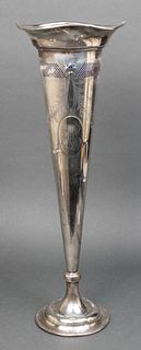 George A. Henckel & Co. Large Silver Trumpet Vase