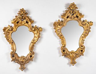 Borghese Italian Rococo Style Giltwood Mirrors, Pr