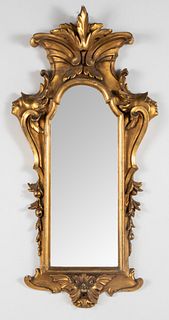 Baroque Revival Giltwood Mirror W Gargoyle
