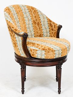 Smith & Watson Louis XVI Style Swivel Armchair
