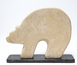 Native American Nitushi Polar Bear Stone Sculpture