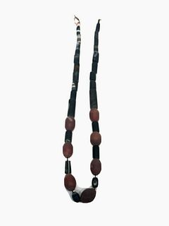 Ancient Near Eastern Banded Agate and Carnelian bead Necklace c.II Millennium BC