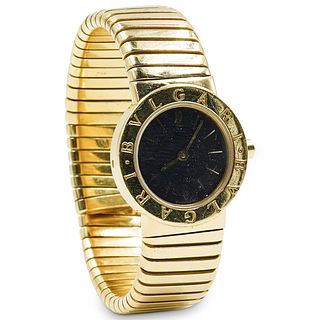 Bvlgari "Tubogas" 18K Gold Watch