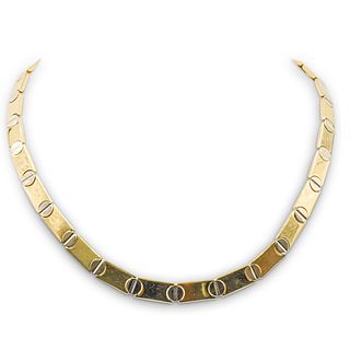 14k Gold Cartier Style Choker Necklace
