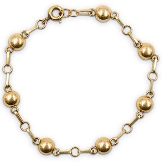 18k Gold Sphere Link Bracelet