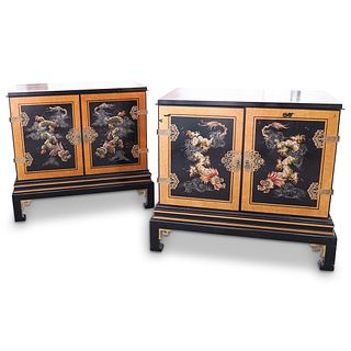 Pair Of Union National Chinoiserie Cabinets